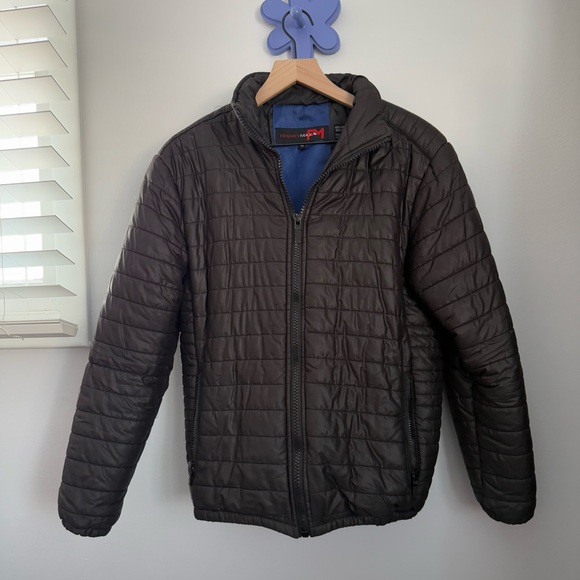 Men’s Small Black Puffer Jacket Lightweight - Picture 8 of 10